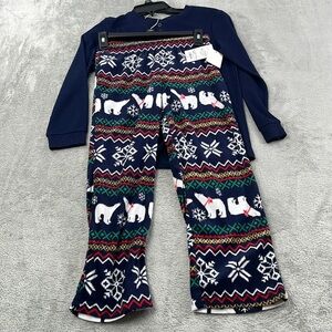 NEW Jammies For Your Families 8 Boys Blue Polar Bear Winter 2 Piece Pajama Set
